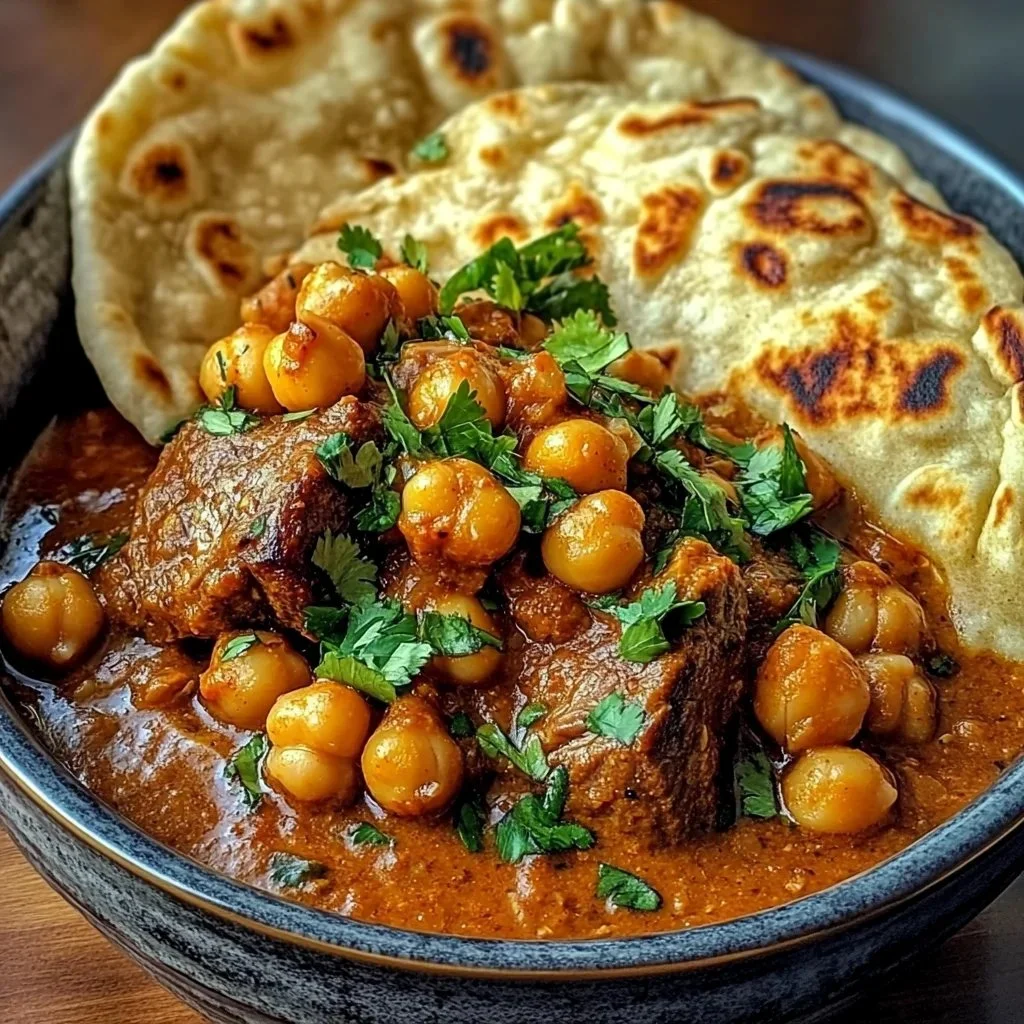 Slow-Simmered Beef Curry in Creamy Coconut Sauce served in a bowl