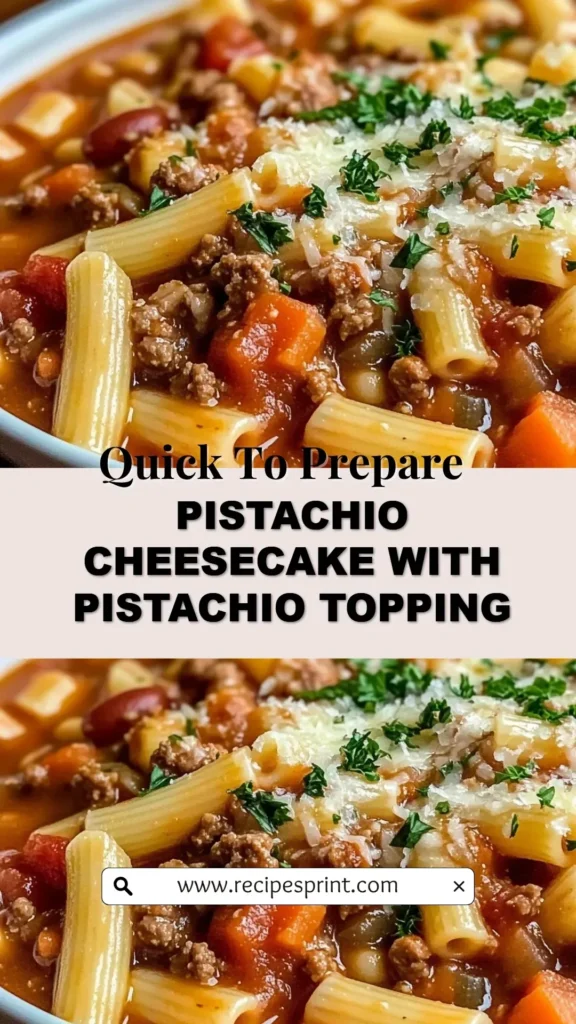 Pistachio cheesecake topped with crushed pistachios, garnished beautifully.