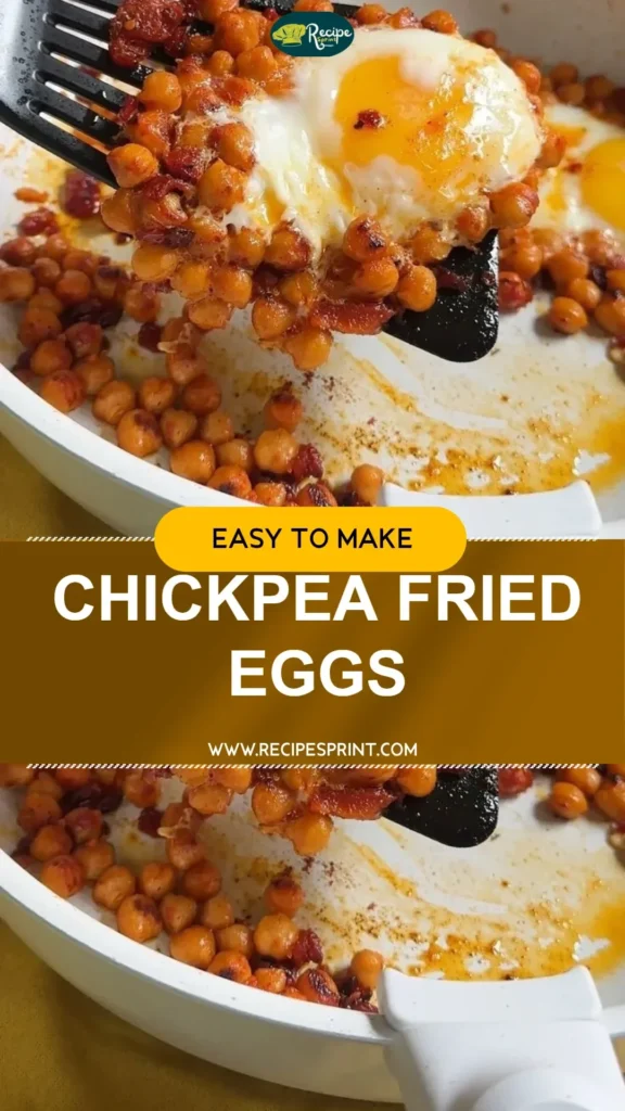 Chickpea fried eggs served on a plate with greens and herbs