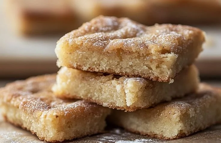 Delicious cinnamon sugar blondies baked to perfection