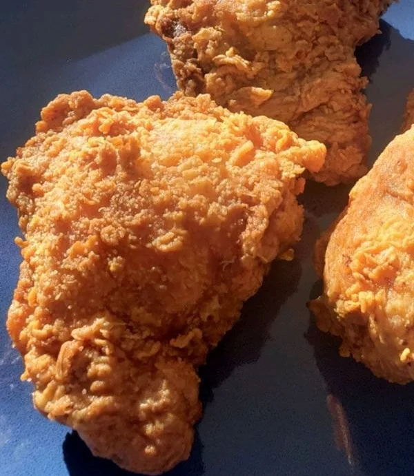 Delicious crispy fried chicken served on a plate