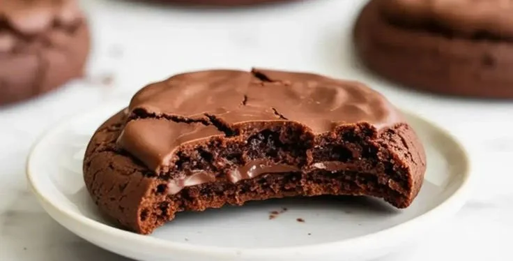 Gluten free sugar free chocolate cookies on a plate