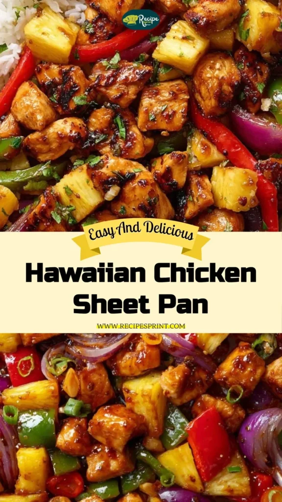 Hawaiian Chicken Sheet Pan with vibrant vegetables and juicy chicken