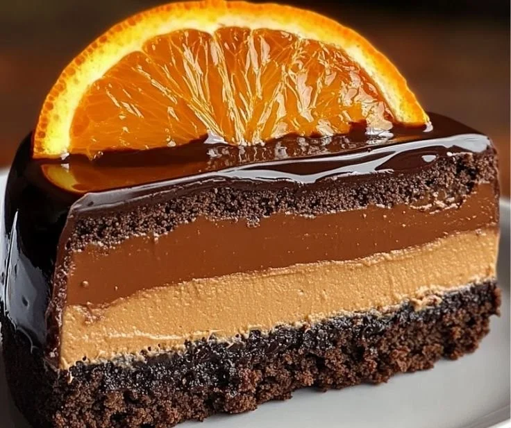 Delicious Chocolate Orange Delight dessert with chocolate and orange zest