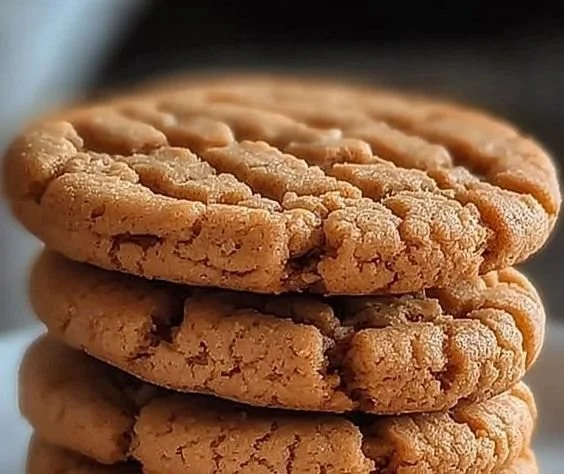 Delicious flourless peanut butter cookies on a plate