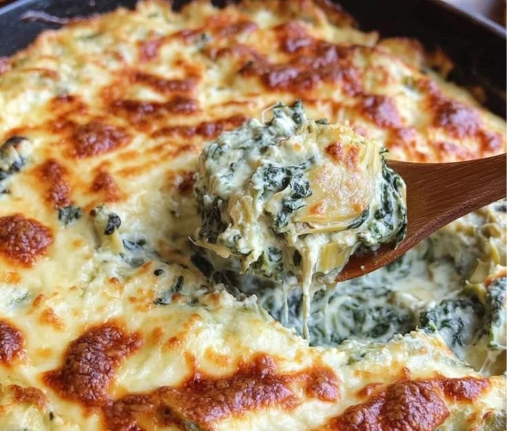 Creamy gluten-free spinach dip served in a bowl with chips