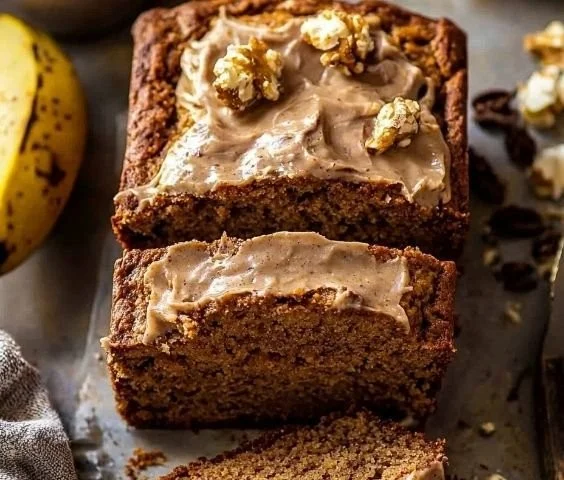 Deliciously baked Maple Banana Bread with a golden crust and soft texture.