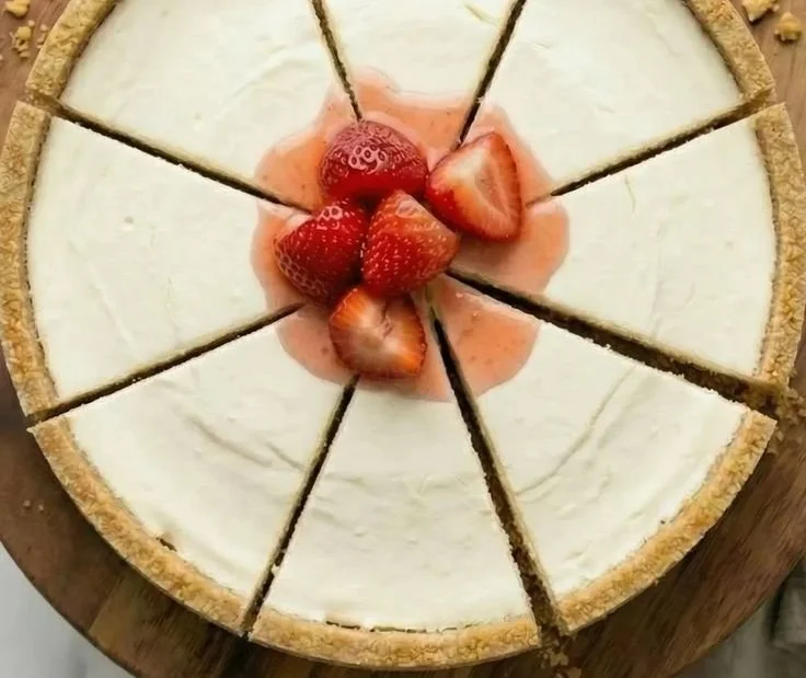 Deliciously simple Philadelphia 3 ingredient cheesecake slice on a plate