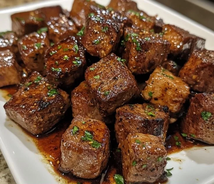 Delicious Texas Roadhouse steak bites served with dipping sauce