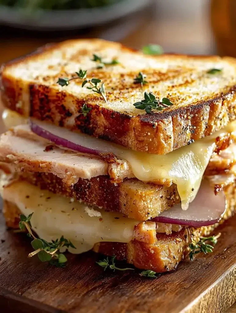 Delicious Turkey and Cheese Sandwich on whole grain bread