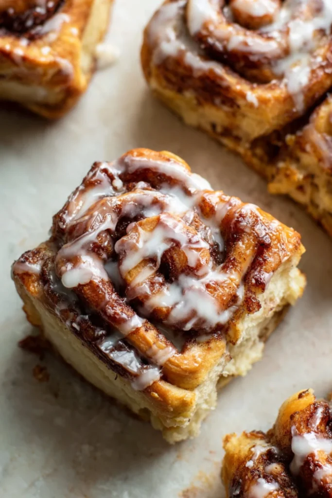 Freshly baked cinnamon roll sourdough pull-apart bread