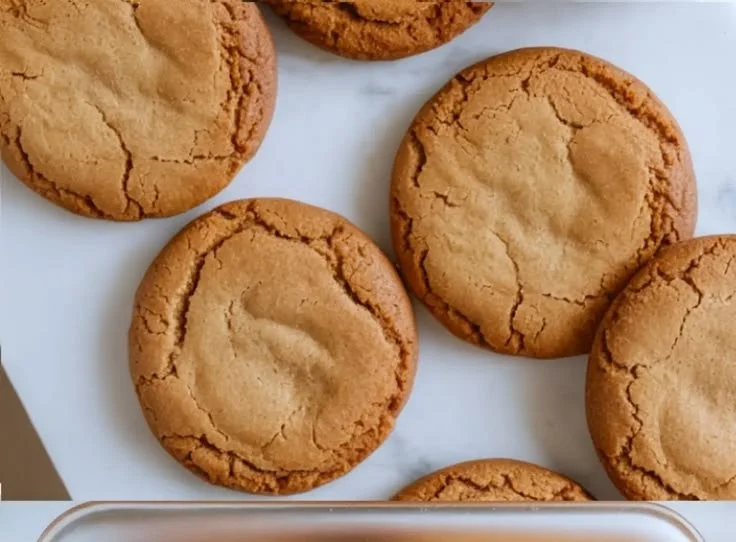 Delicious Biscoff cookies arranged on a plate