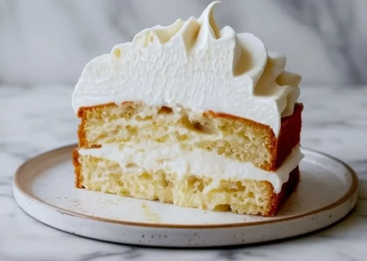 Delicious coconut milk frosting spread on a cake