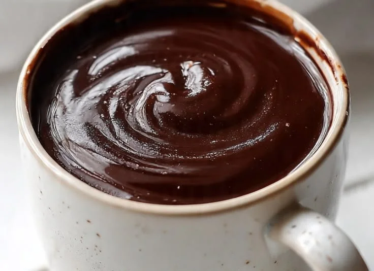 Decadent slow cooker hot chocolate recipe in a warm mug