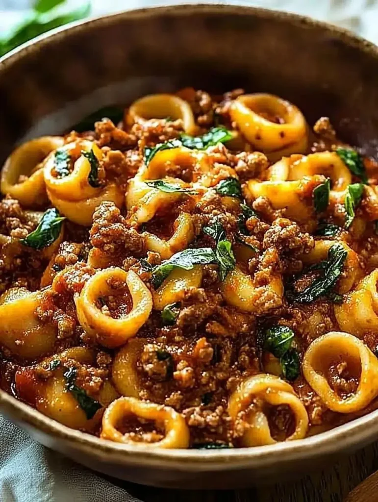 Irresistible Marry Me Ground Beef Pasta dish served in a bowl