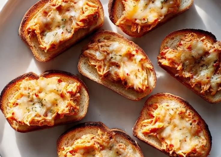 Delicious Kimchi Tuna Melts sandwich topped with melted cheese and kimchi