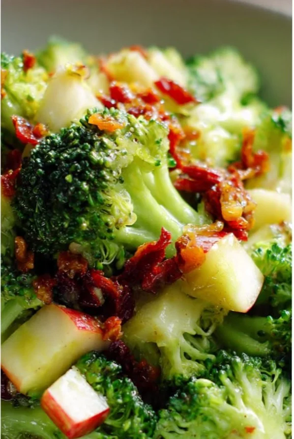 Festive Cranberry Apple Salad with crunchy apples and cranberries for the holidays