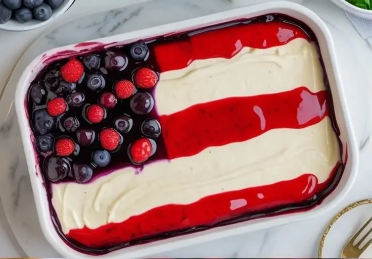 Patriotic Blueberry Cheesecake Icebox Cake - a delicious no-bake summer dessert